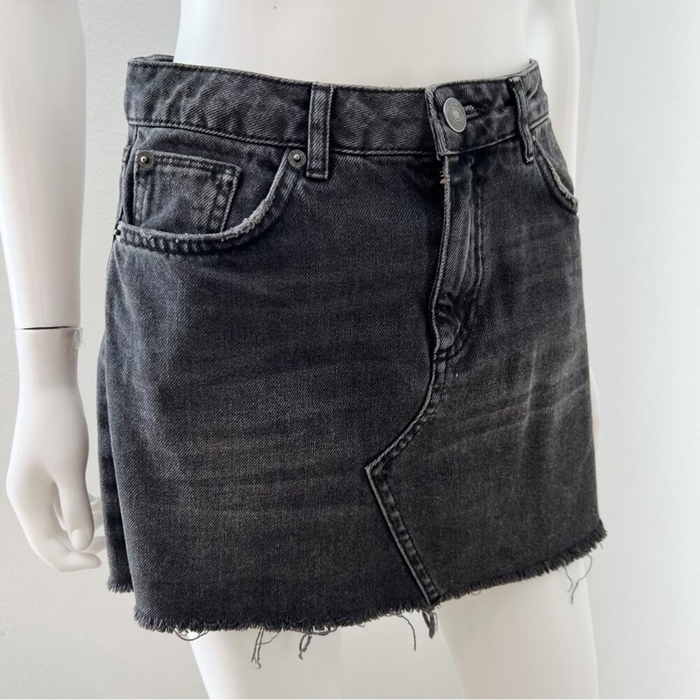 BDG Urban Outfitters Nordstrom Black Raw Hem Denim Mini Skirt Small
